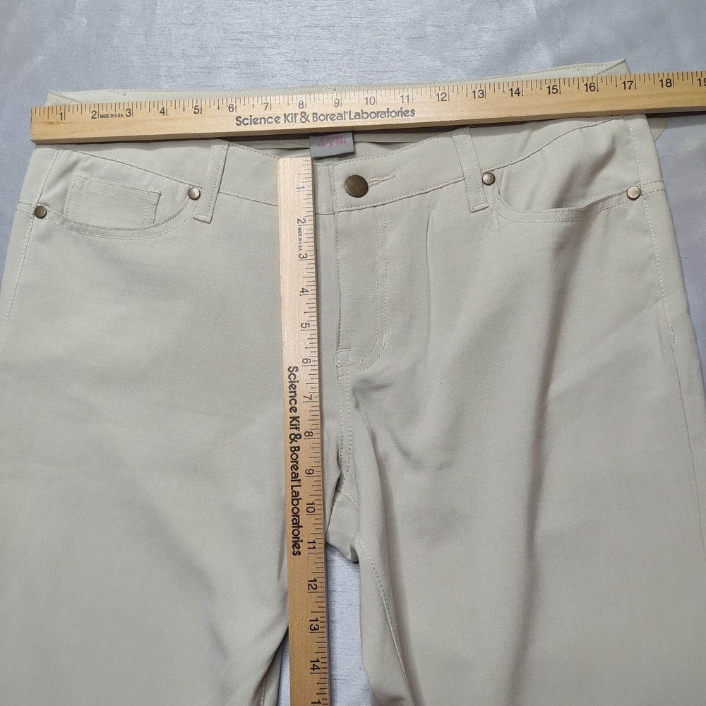 MIRIKA Women Juniors Size 7‎ Khaki Poly Rayon Flex Chino Pants NEW - Picture 5 of 14
